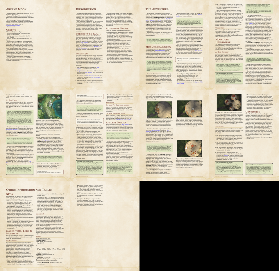 Full Adventure with the DnD 5e template